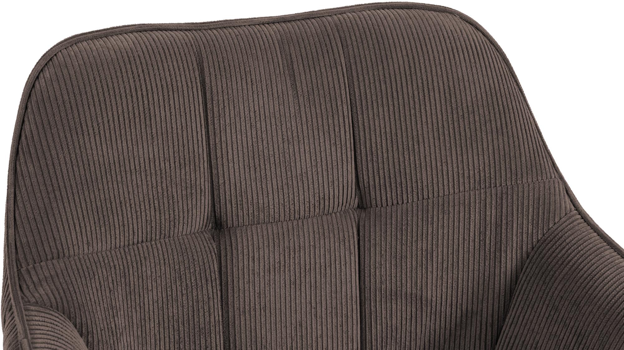 Esszimmerstuhl Vienna Cord schwarz, braun