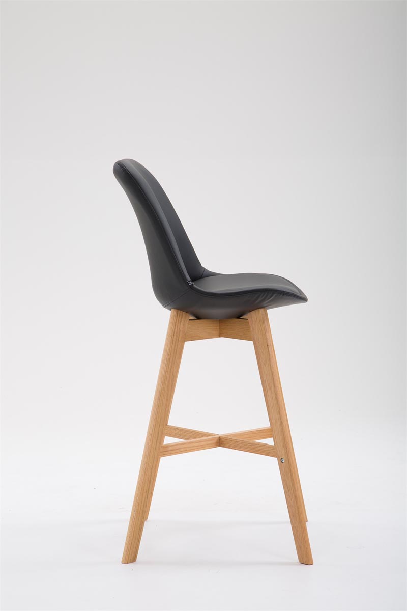 Barhocker Cannes Kunstleder Natura, schwarz