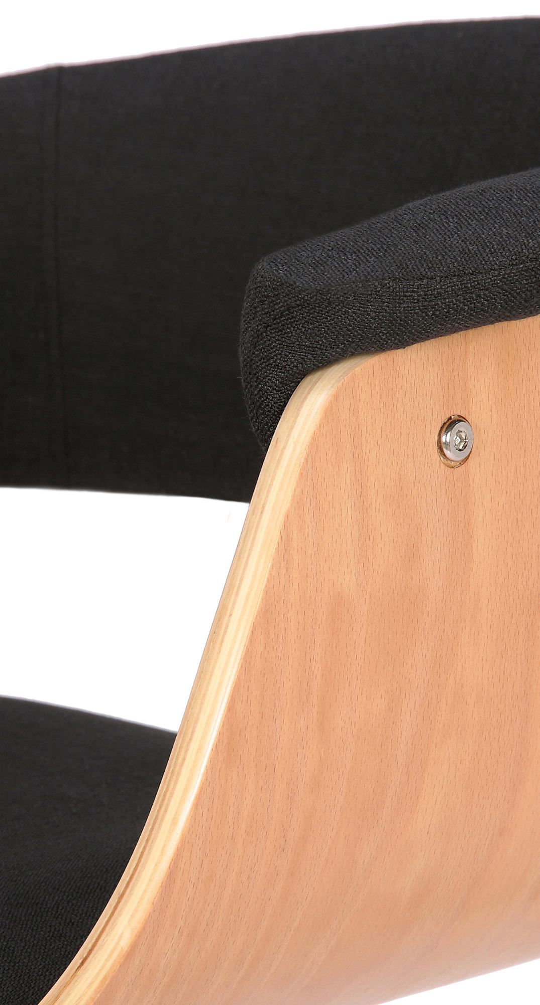 Barhocker Vestal Stoff, natura/schwarz