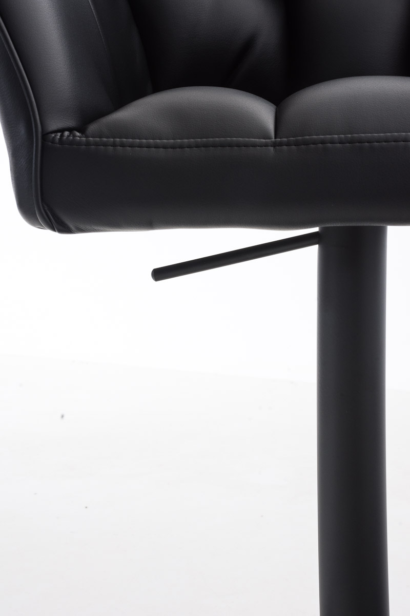 2er Set Barhocker Damaso Kunstleder schwarz, schwarz