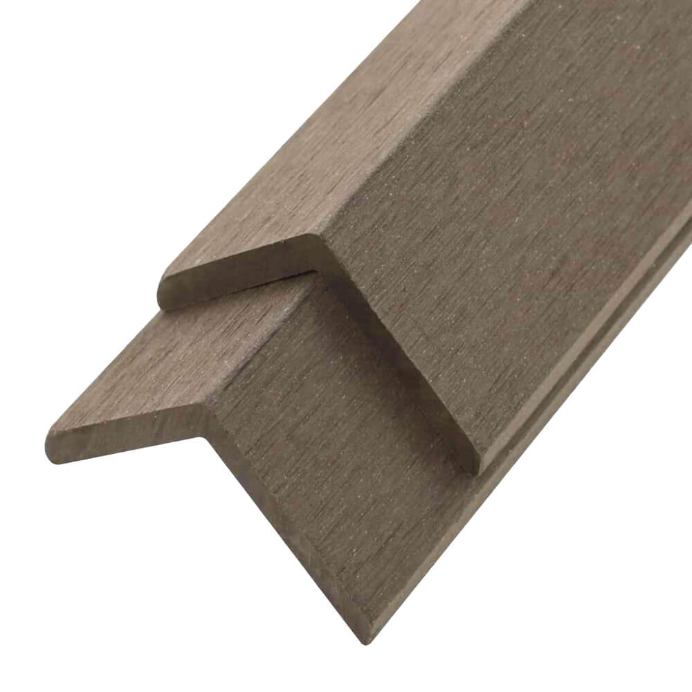 WPC Abschlussleiste FINEA - 110 x 4,5 cm 10er Set Dunkelbraun