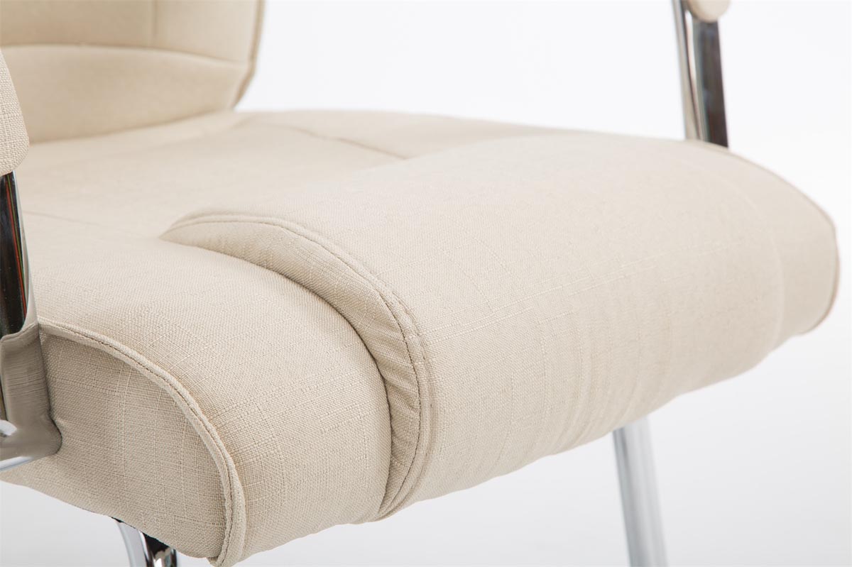 Besucherstuhl Attila Stoff, creme