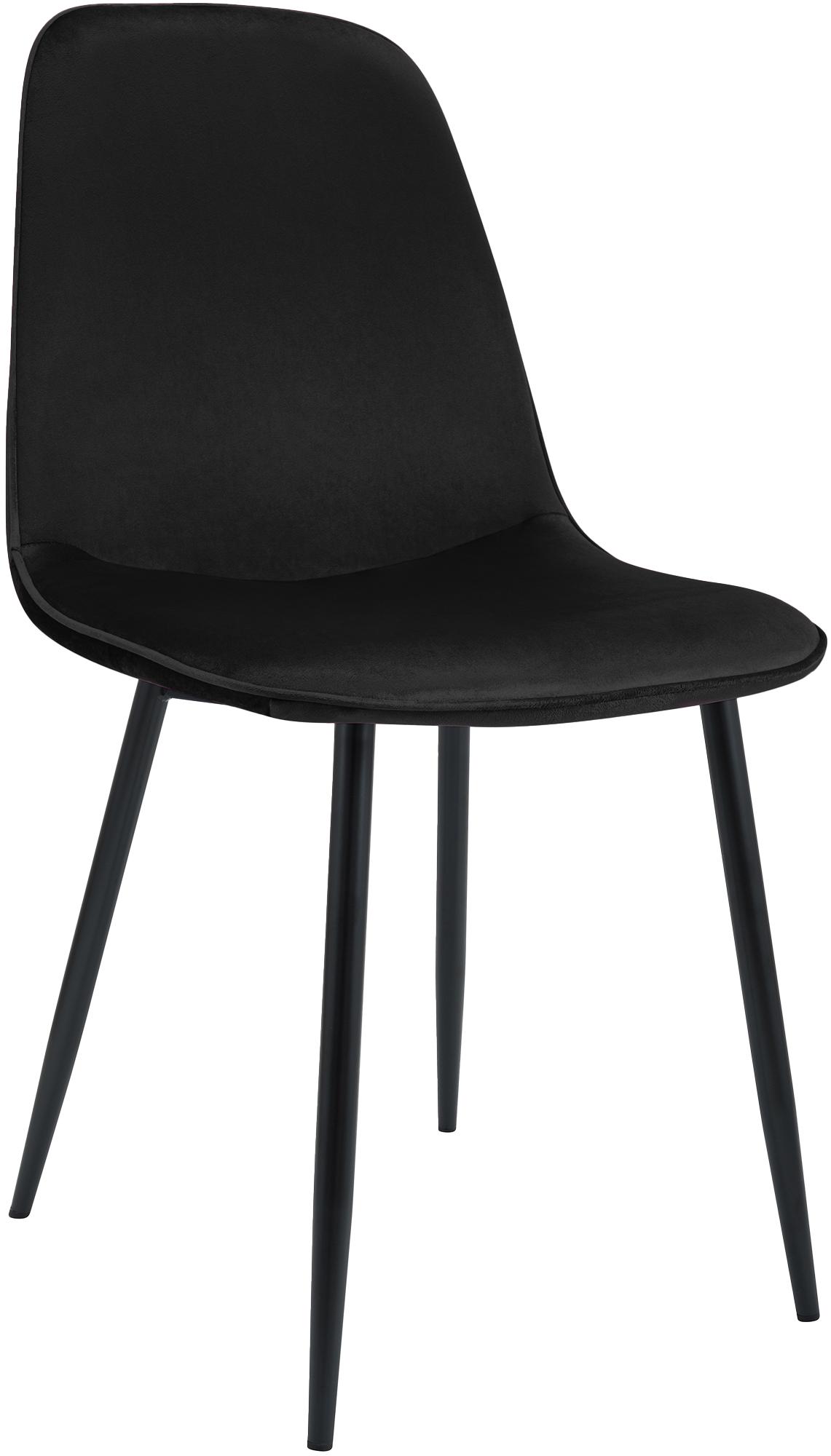 Esszimmerstuhl Maryam Samt, schwarz