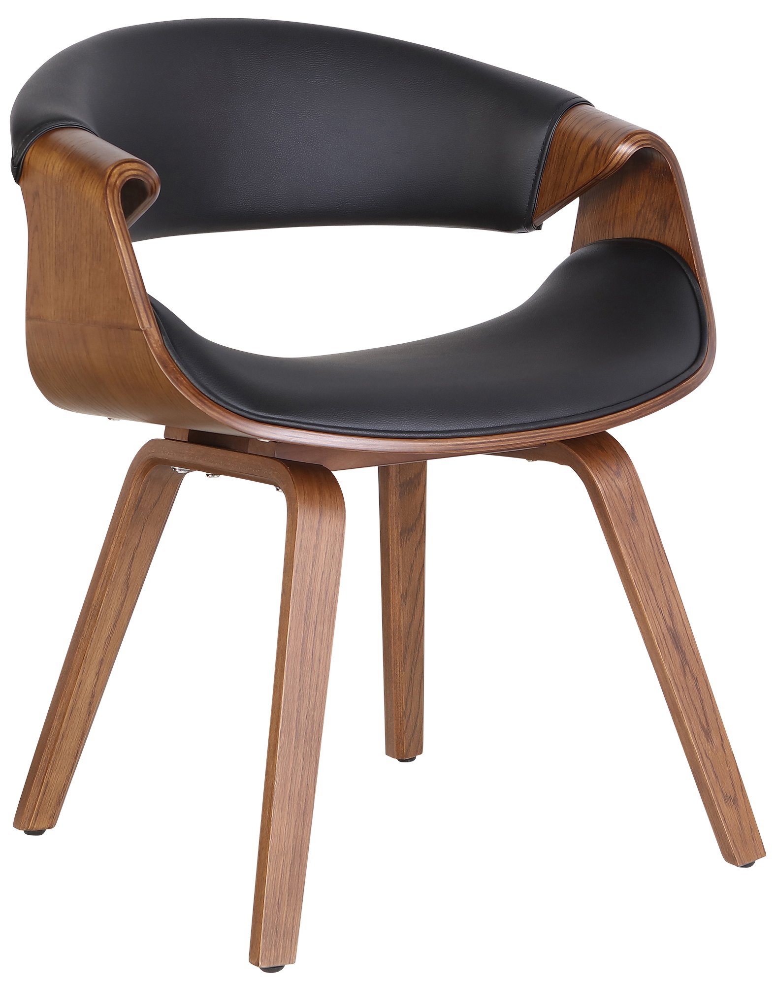 Esszimmerstuhl Foley Kunstleder Eiche, schwarz