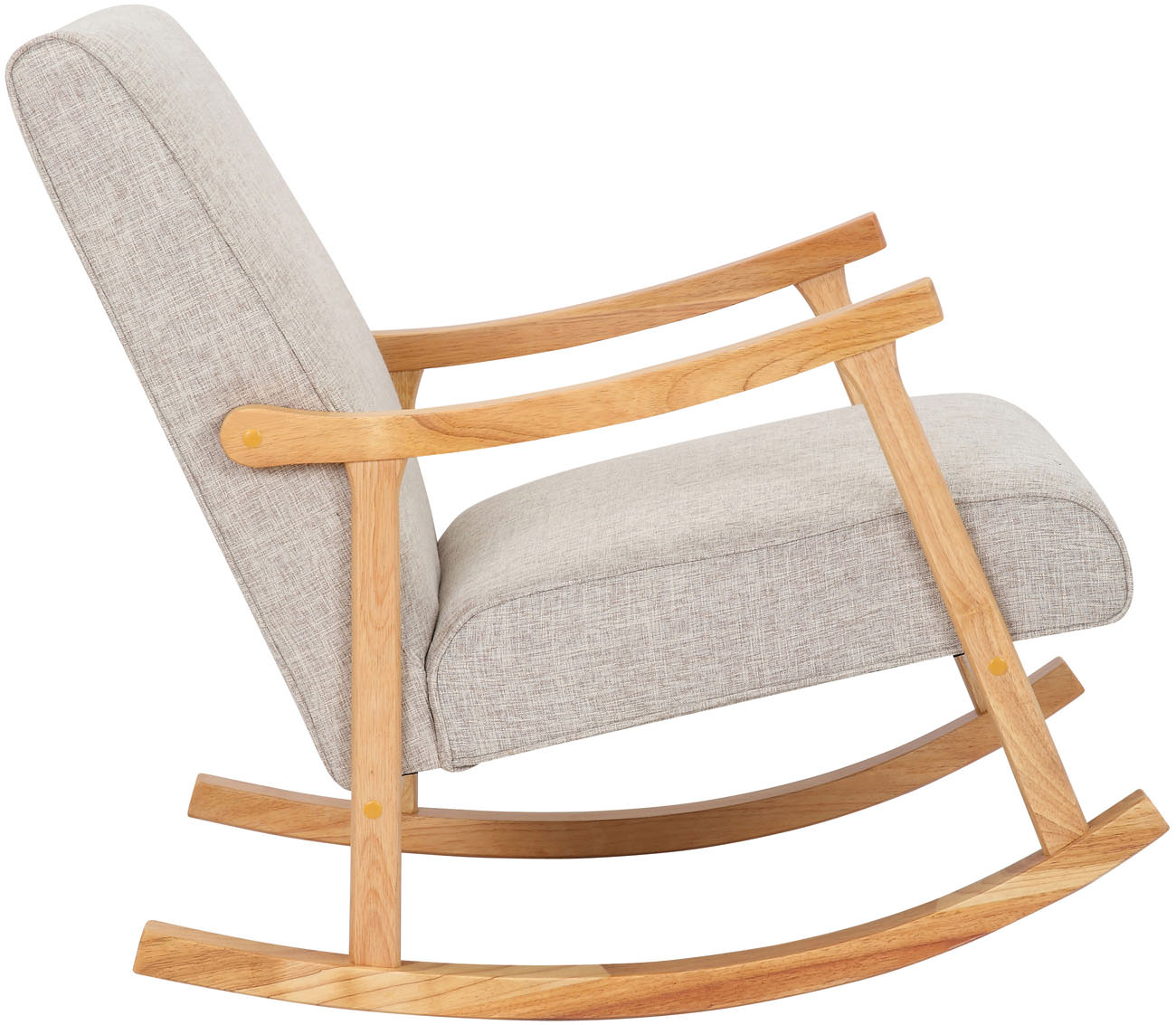 Schaukelstuhl Morelia Stoff natur, creme