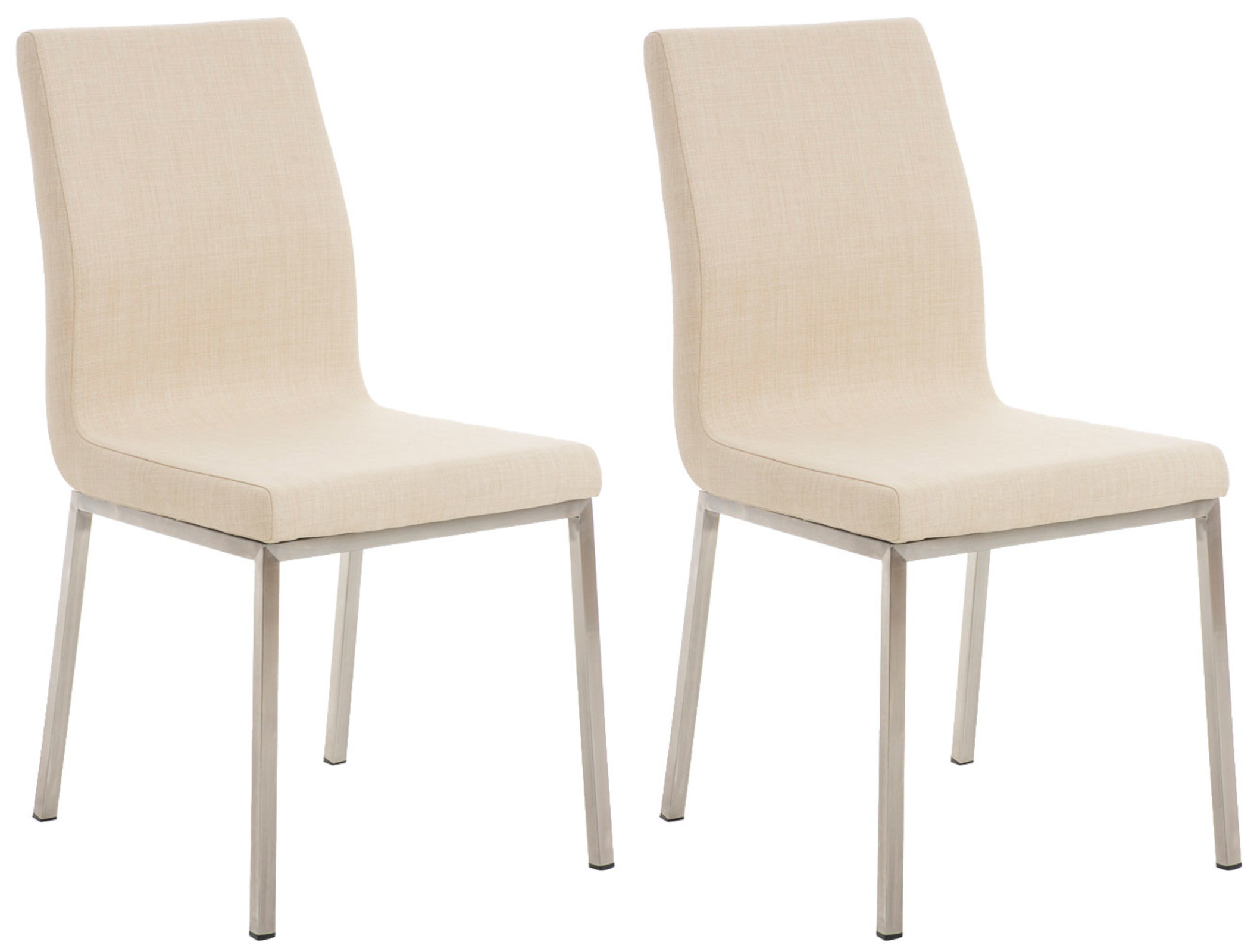 2er Set Esszimmerstühle Colmar Stoff, creme