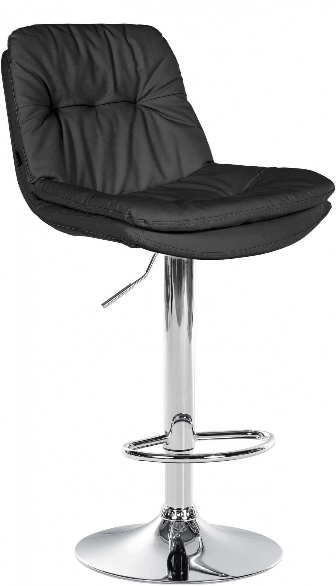Barhocker Laurel Kunstleder chrom, schwarz