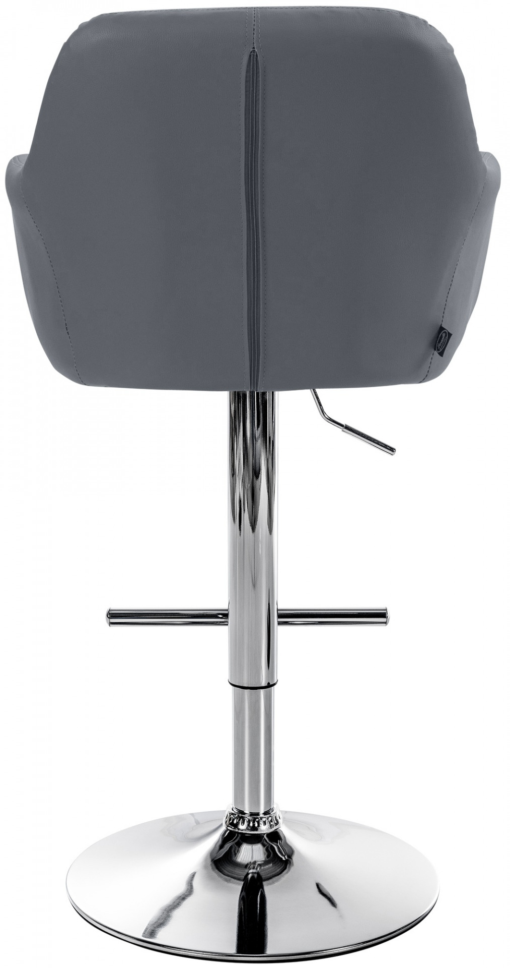Barhocker Natoma Kunstleder chrom, grau