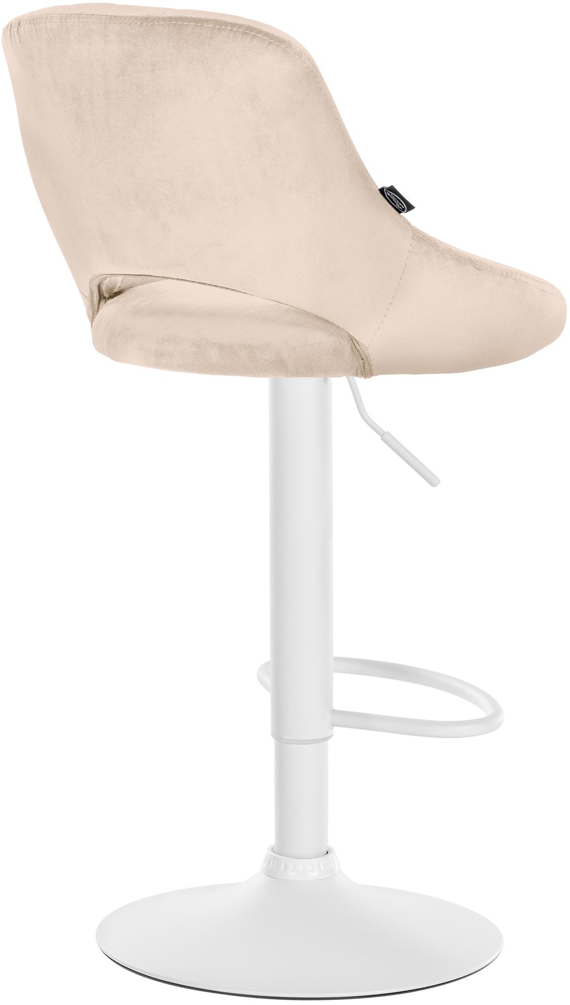 2er Set Barhocker Milet Samt W, creme