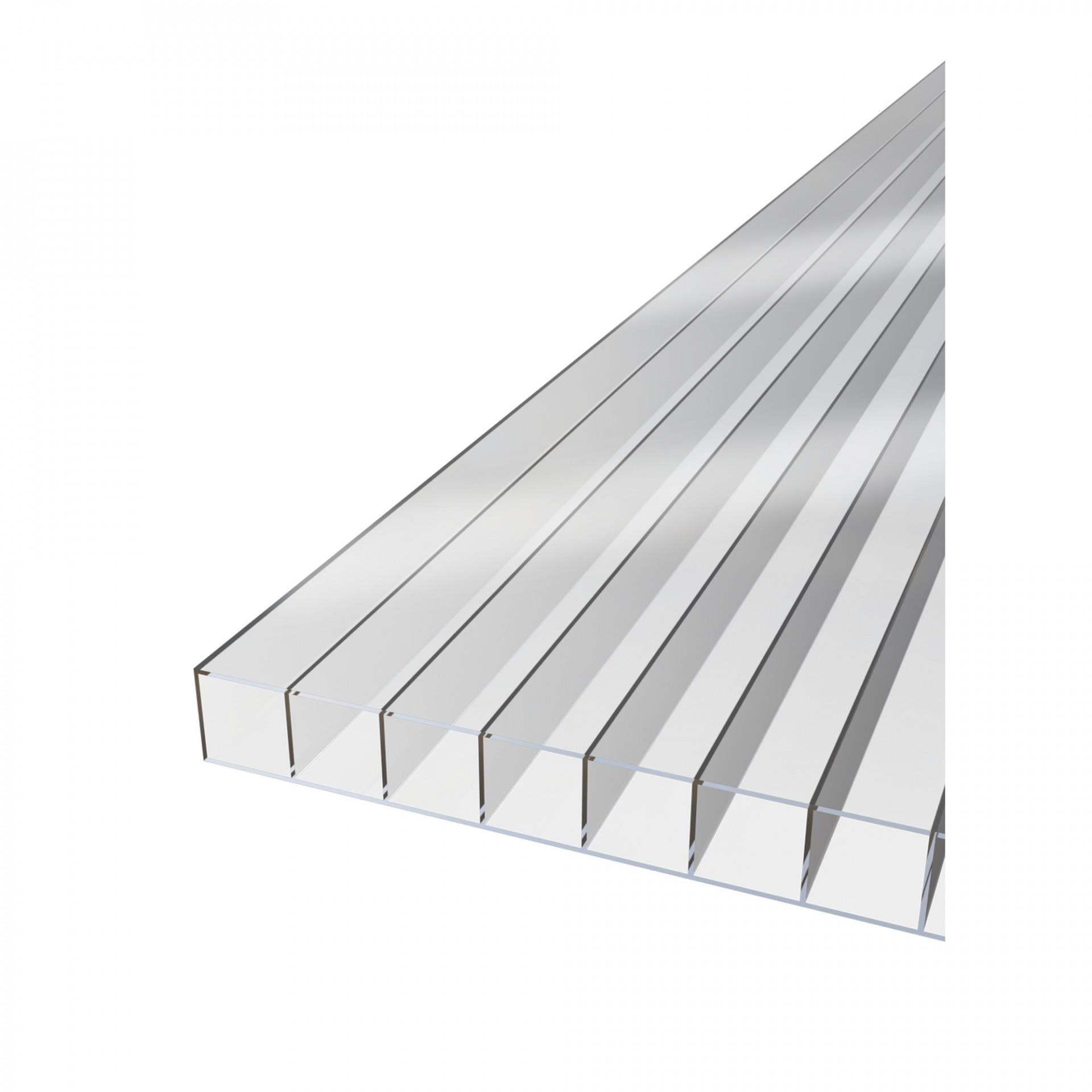 Gewächshausplatte 6 mm, 700 x 1400 mm, SDP glasklar Polycarbonat
