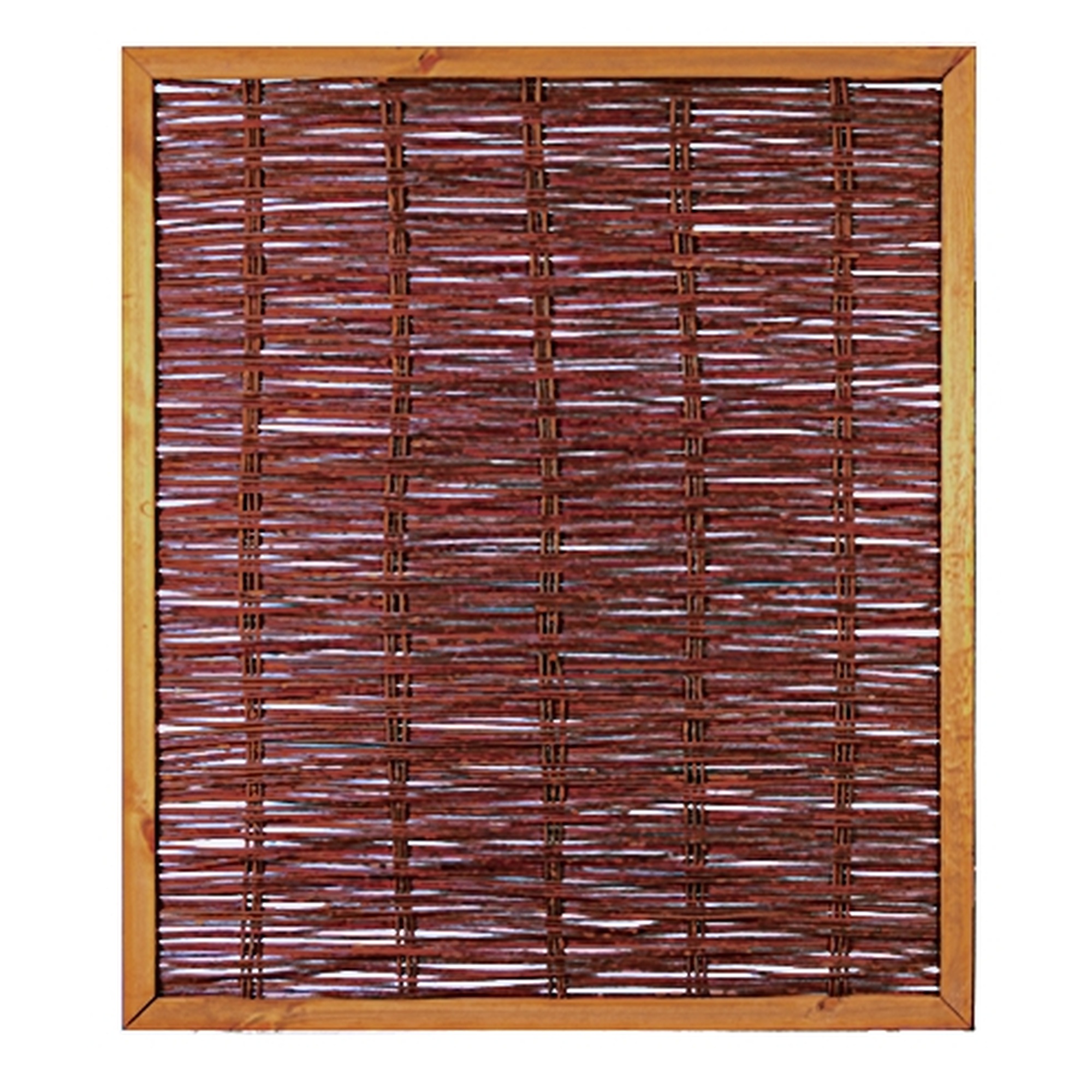FAKO Weidengeflechtzaun, 120 x 140 cm, mit umlauf. Rahmen