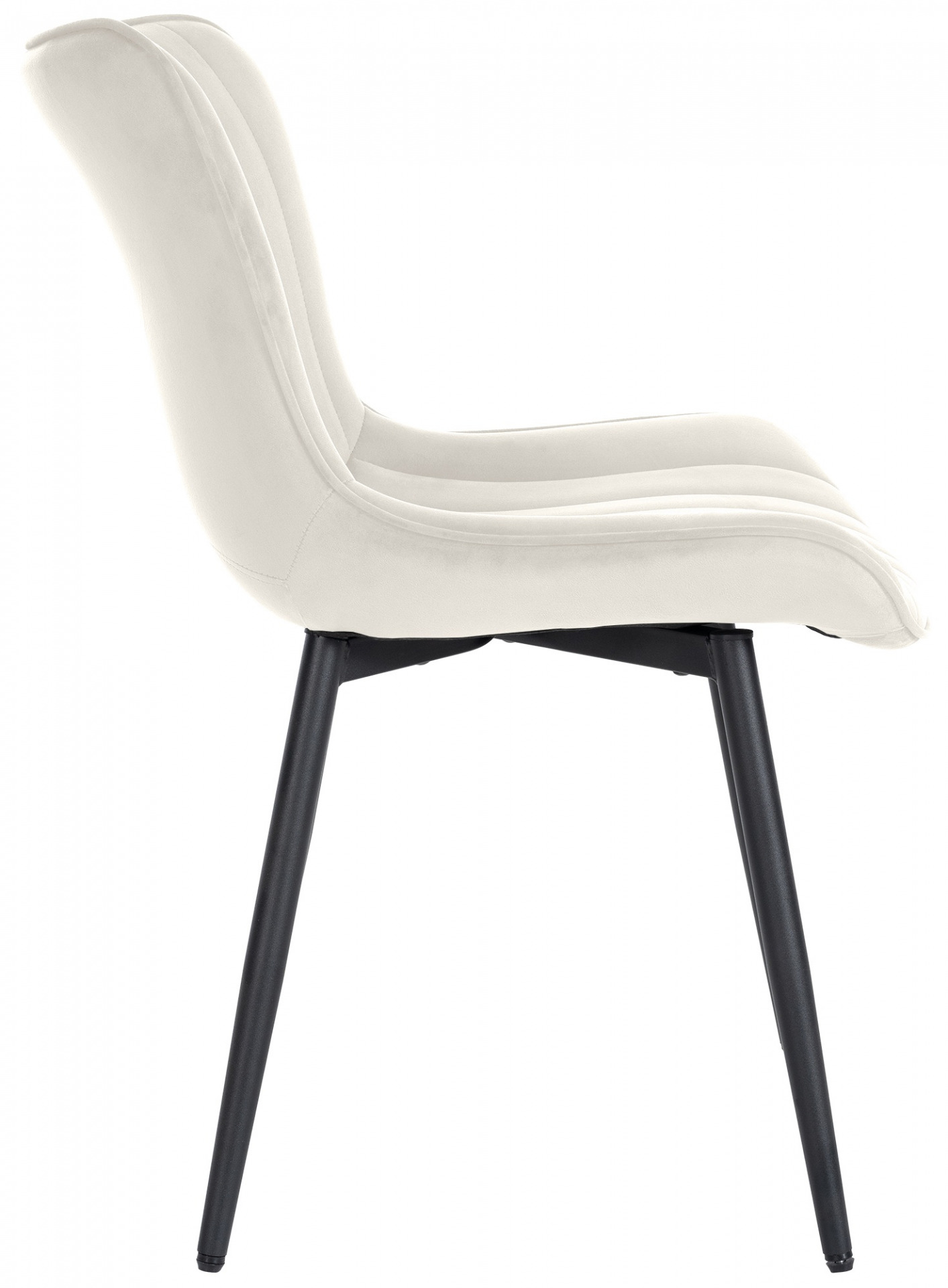 2er Set Stühle Largo Samt, creme