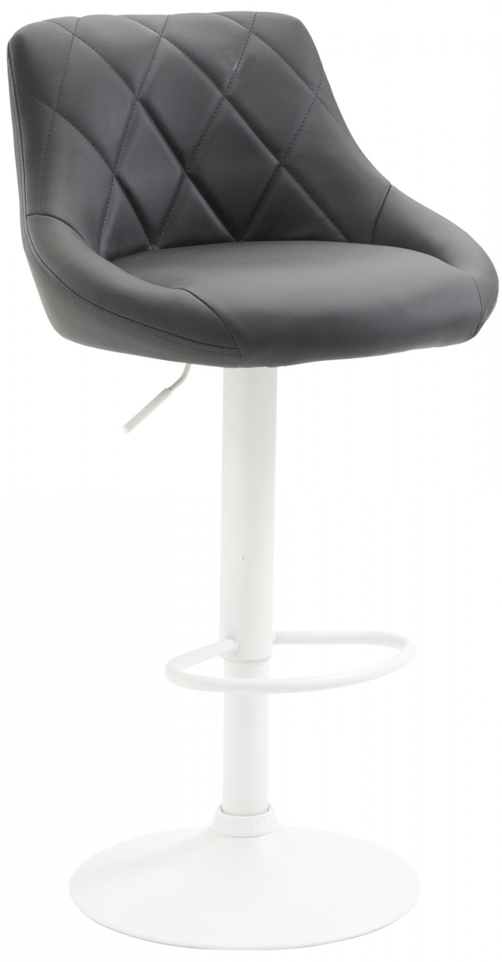 Barhocker Lazio Kunstleder weiß, grau