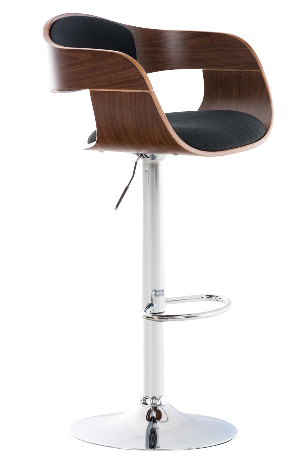 Barhocker Kingston C Stoff, walnuss/schwarz