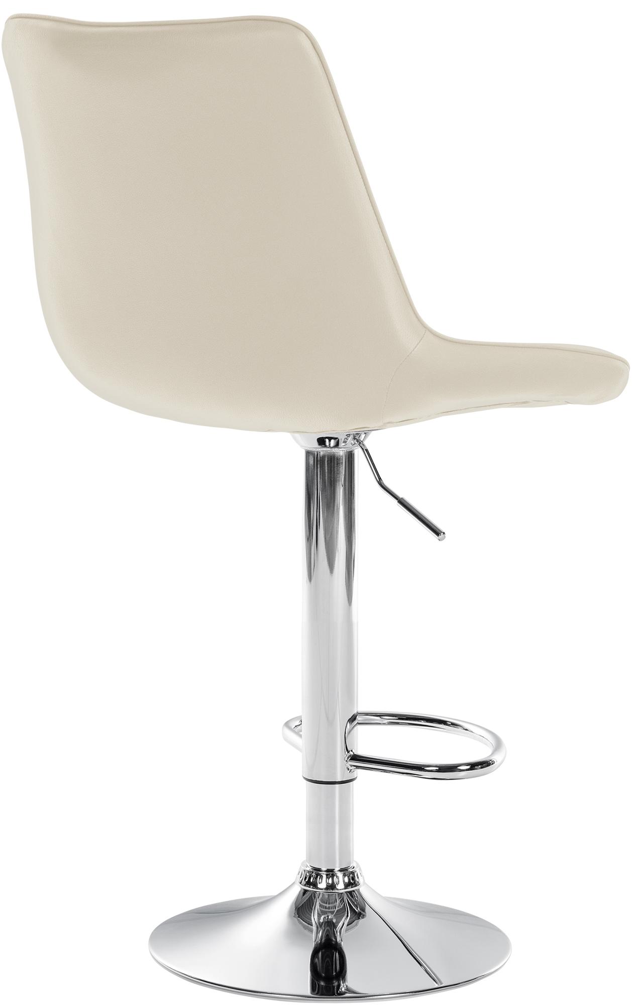 Barhocker Toni Kunstleder chrom, creme