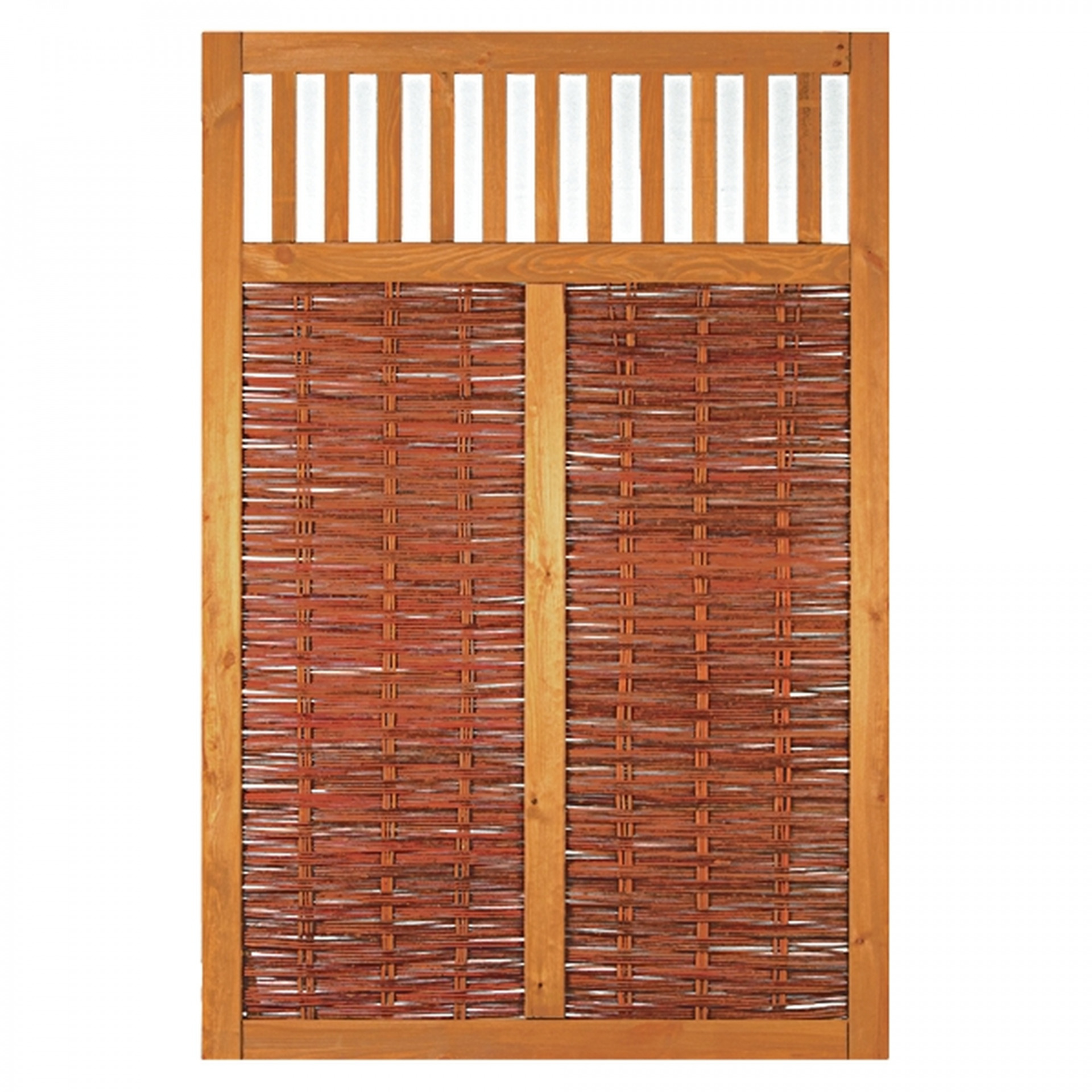VESUV Weidengeflechtzaun 120 x 180 cm, braun gebeizte Weide
