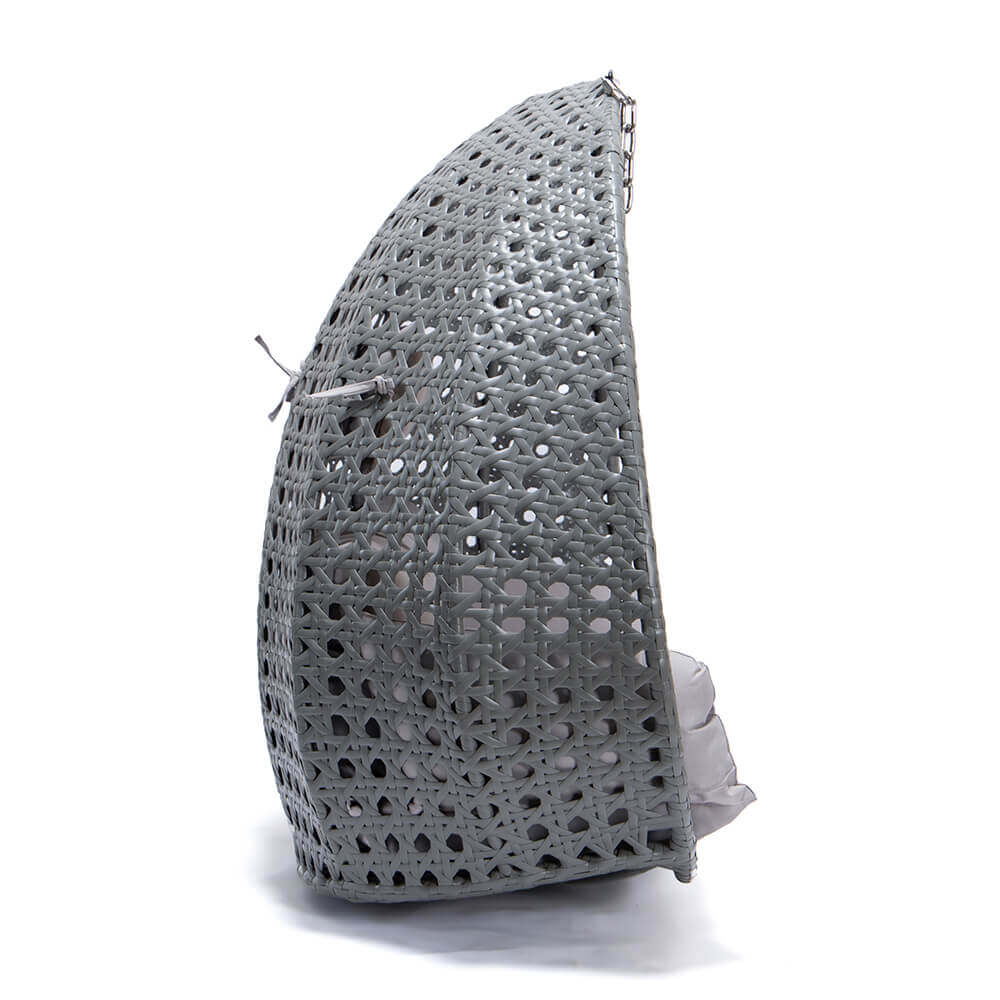 Polyrattan Hängesessel nur Korb und Kissen TWIN - Grau