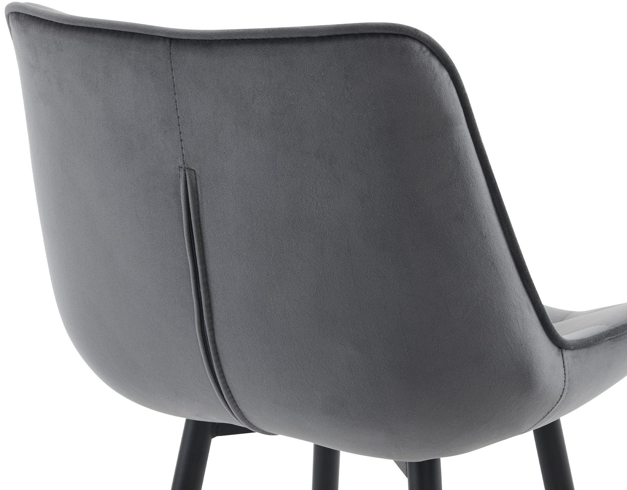 2er Set Barhocker Dartford Samt, dunkelgrau