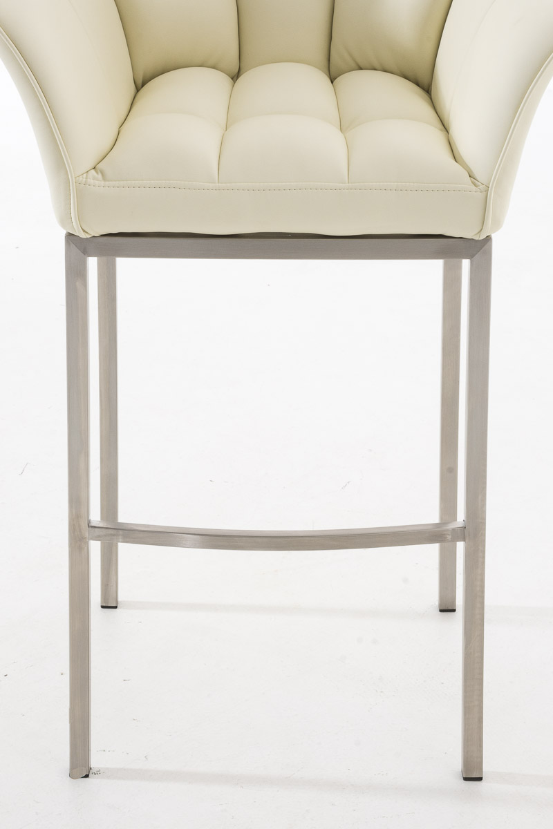 Barhocker Damaso E mit 4-Fuß Gestell, creme