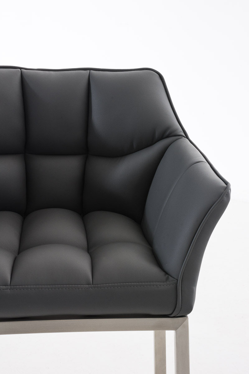Barhocker Damaso E mit 4-Fuß Gestell, grau