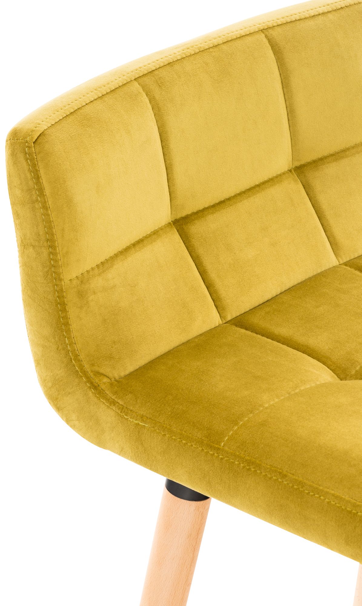 Barhocker Lincoln Samt, gelb
