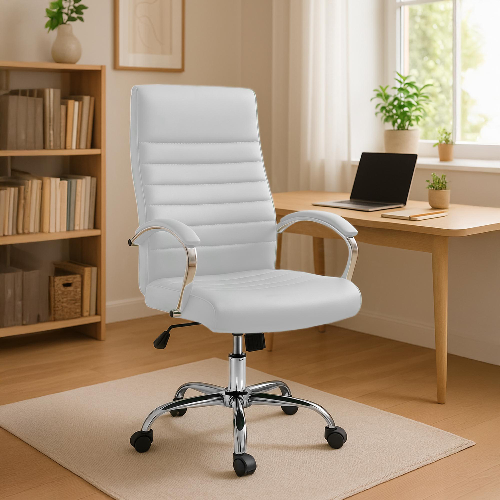 Bürostuhl Valais Kunstleder, weiß