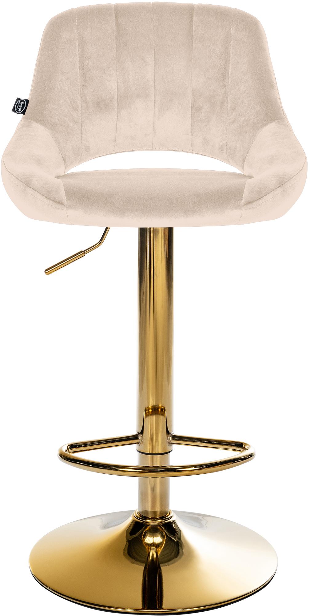 2er Set Barhocker Milet Samt G, creme