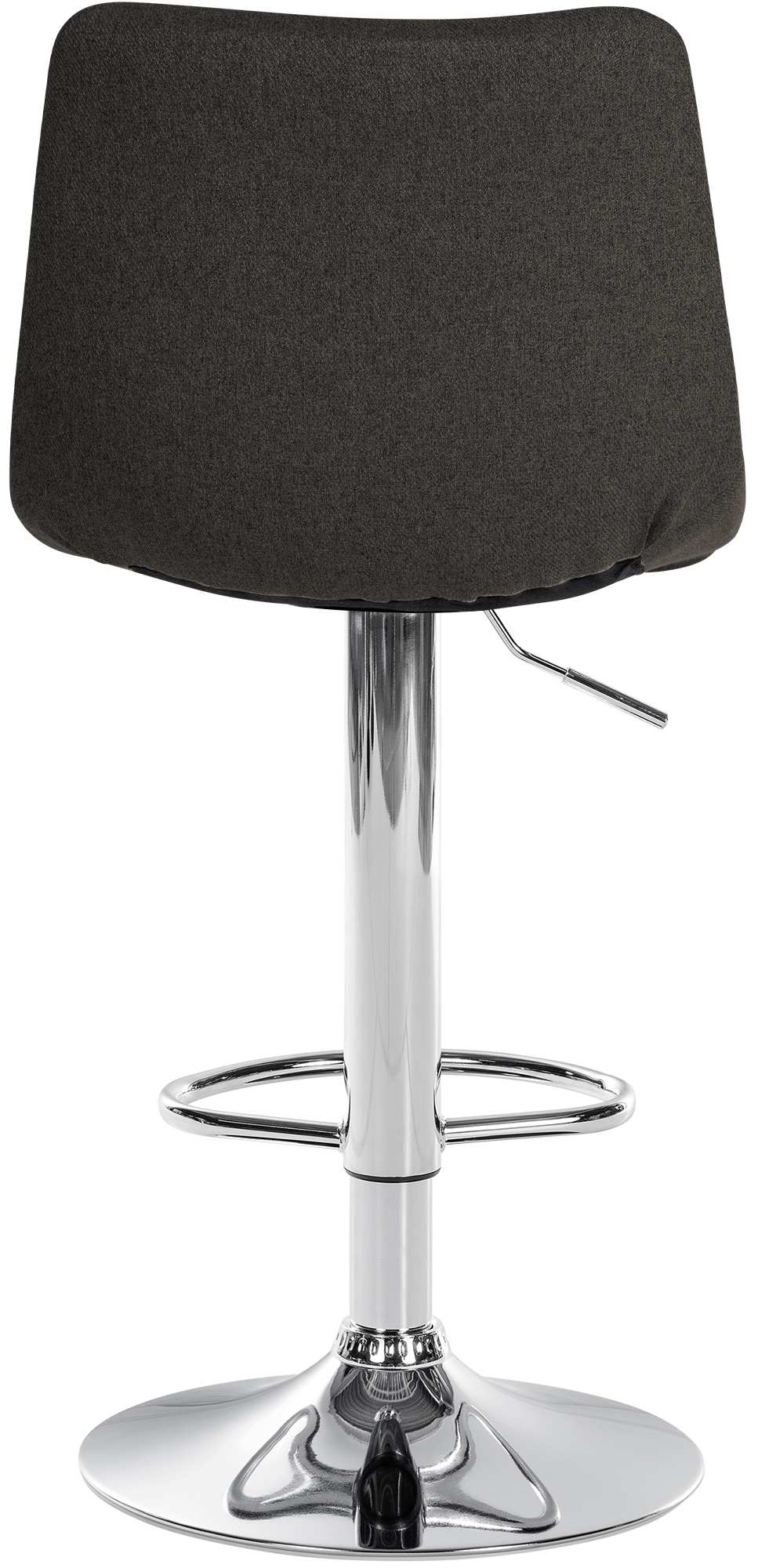 2er Set Barhocker Jerry Stoff chrom, dunkelgrau