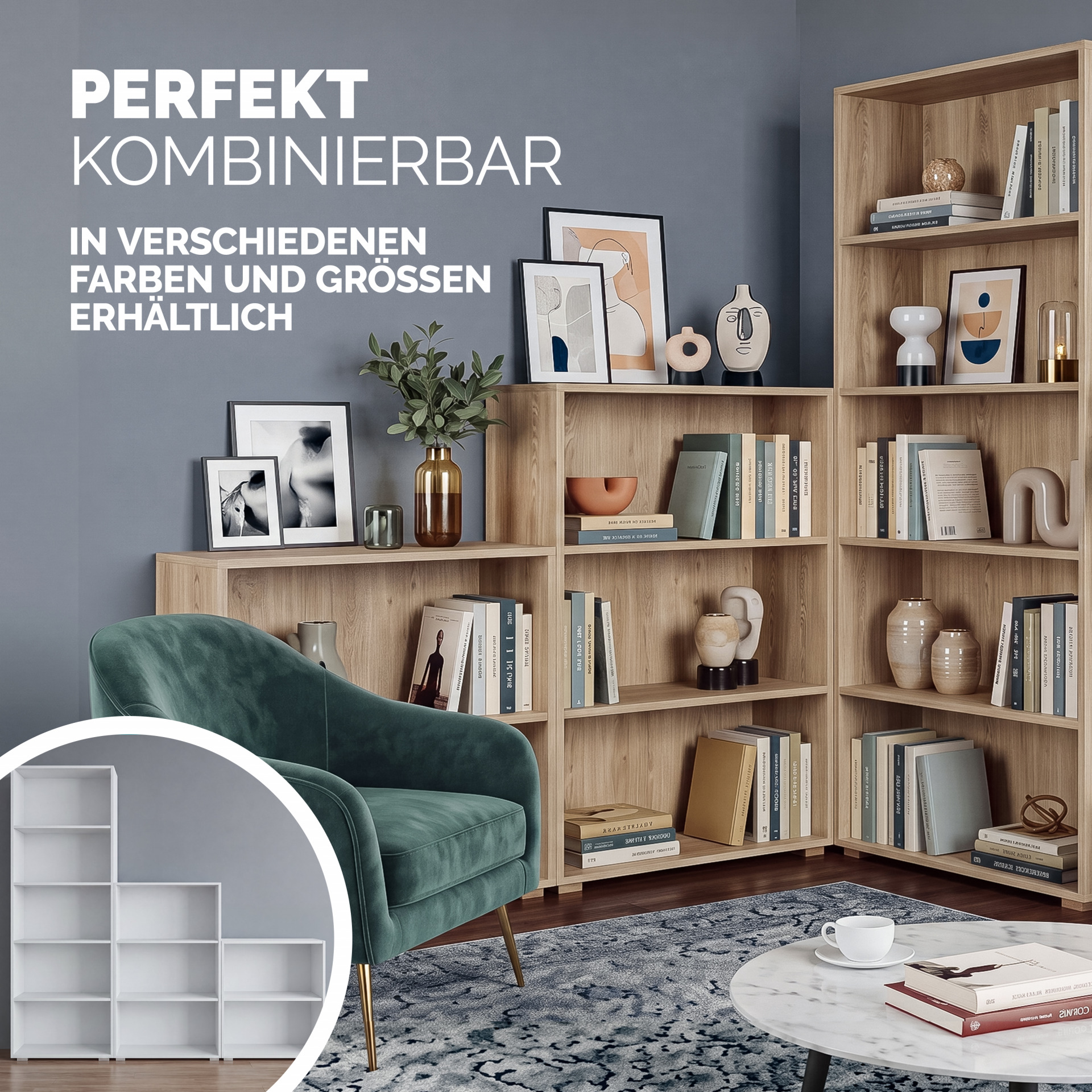 Bücherregal Vela Eiche 5 Fächer