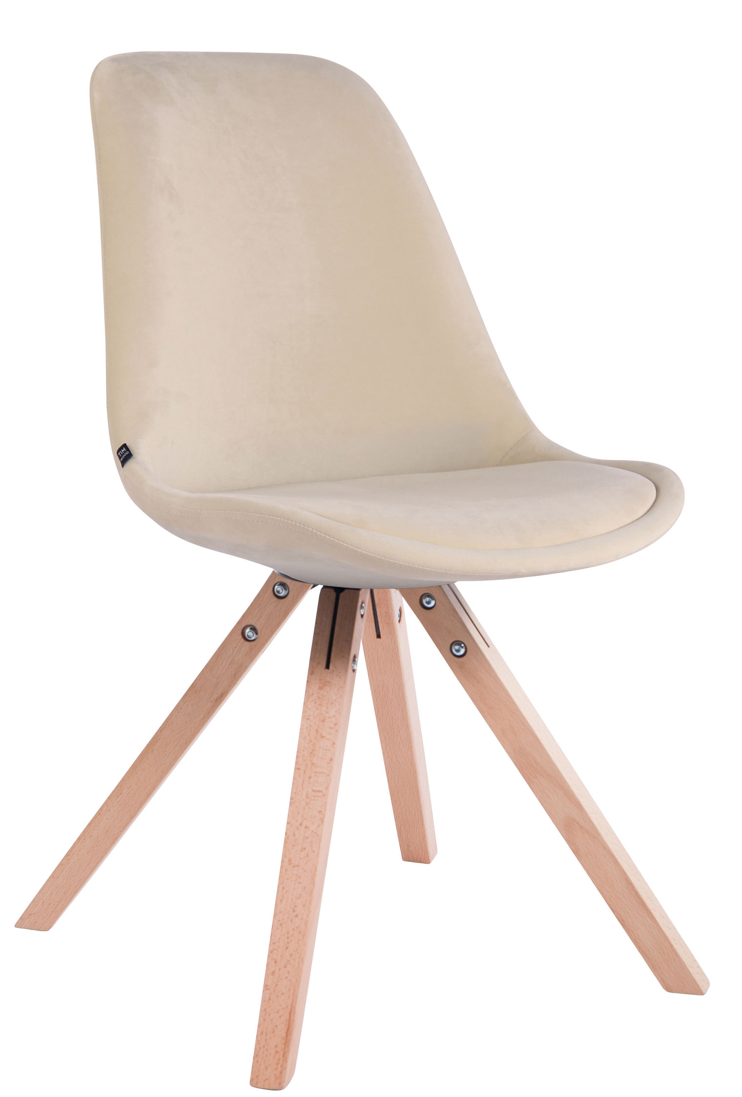 Besucherstuhl Toulouse Samt Square natura, creme