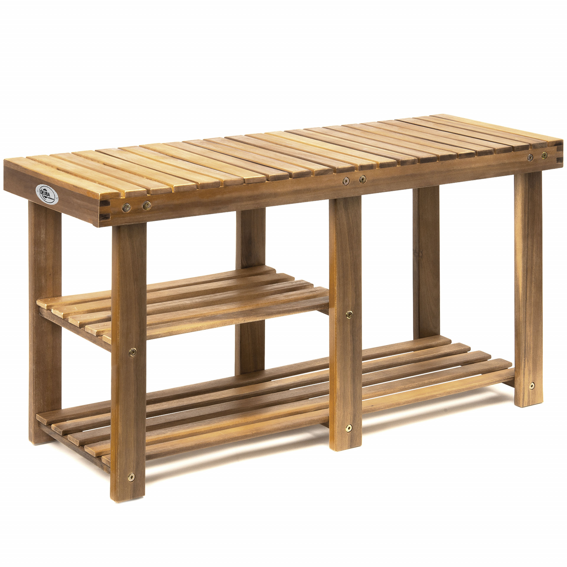 Schuhregal 2in1 Braun Akazienholz 87x30x45cm