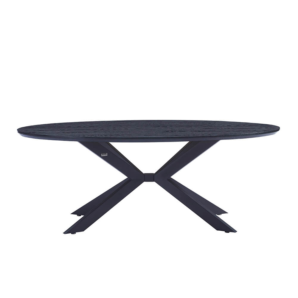 Esstisch Oval AVENTIS inkl. Sternfuß - 200 x 120 cm Dark Oak