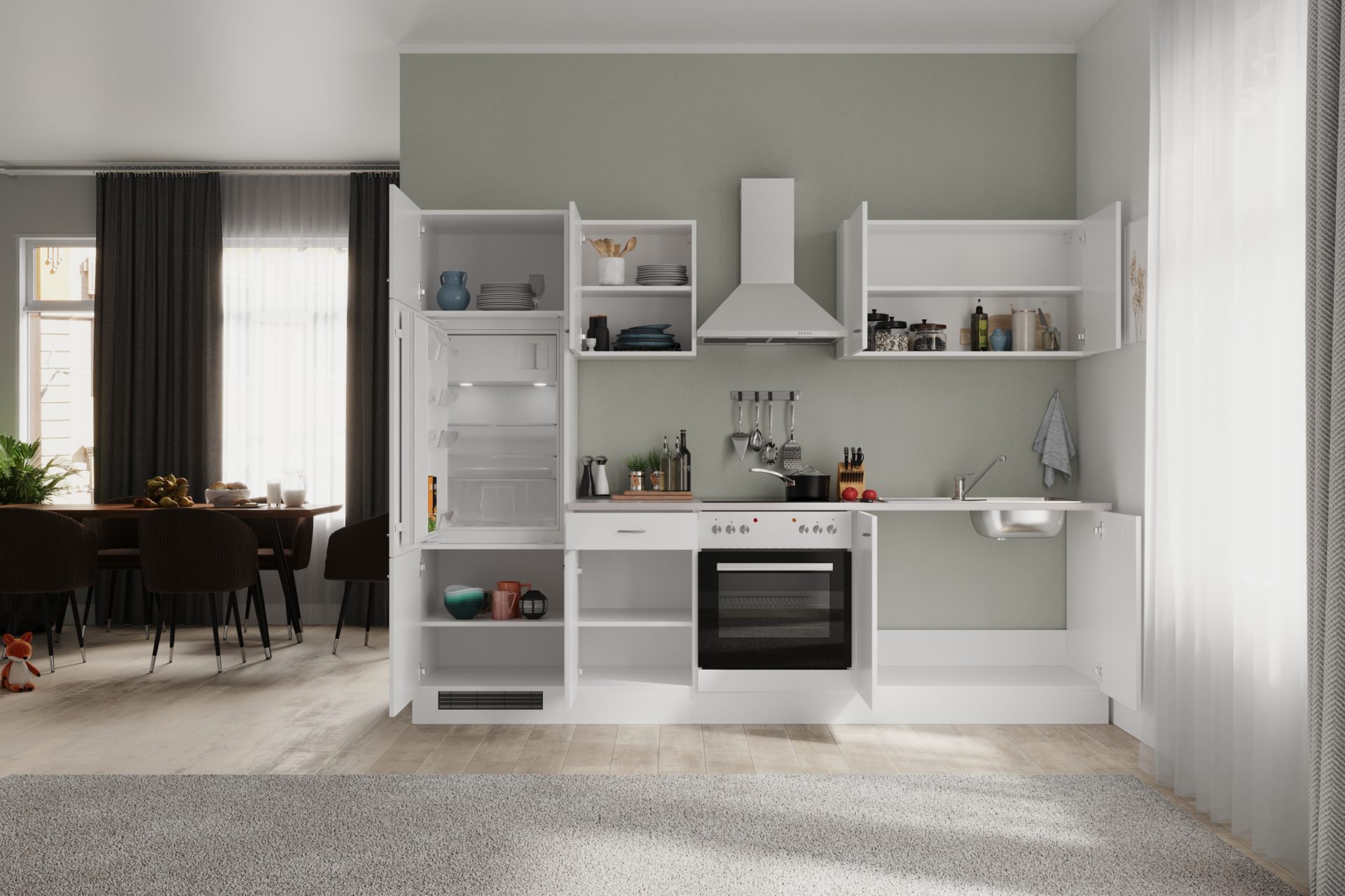 Küchenzeile WITO 270 cm mit E-Geräten