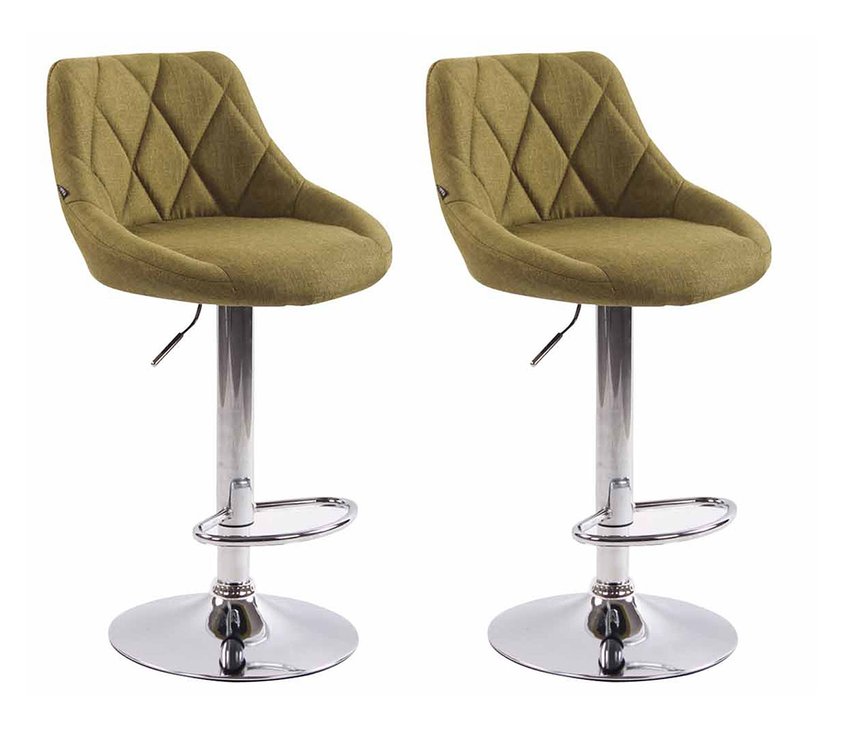 2er Set Barhocker Lazio Stoff C, grün