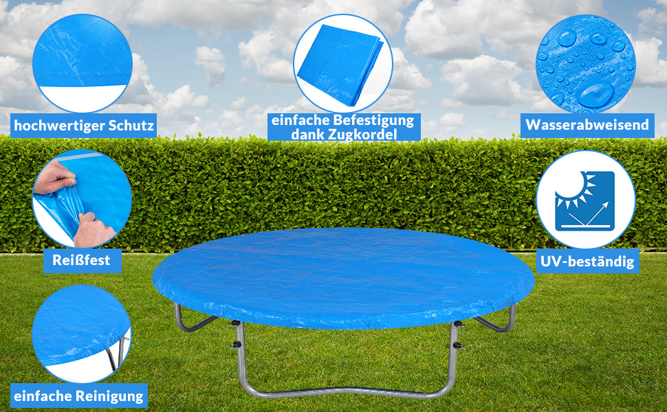 Abdeckung Trampolin Blau Ø183cm