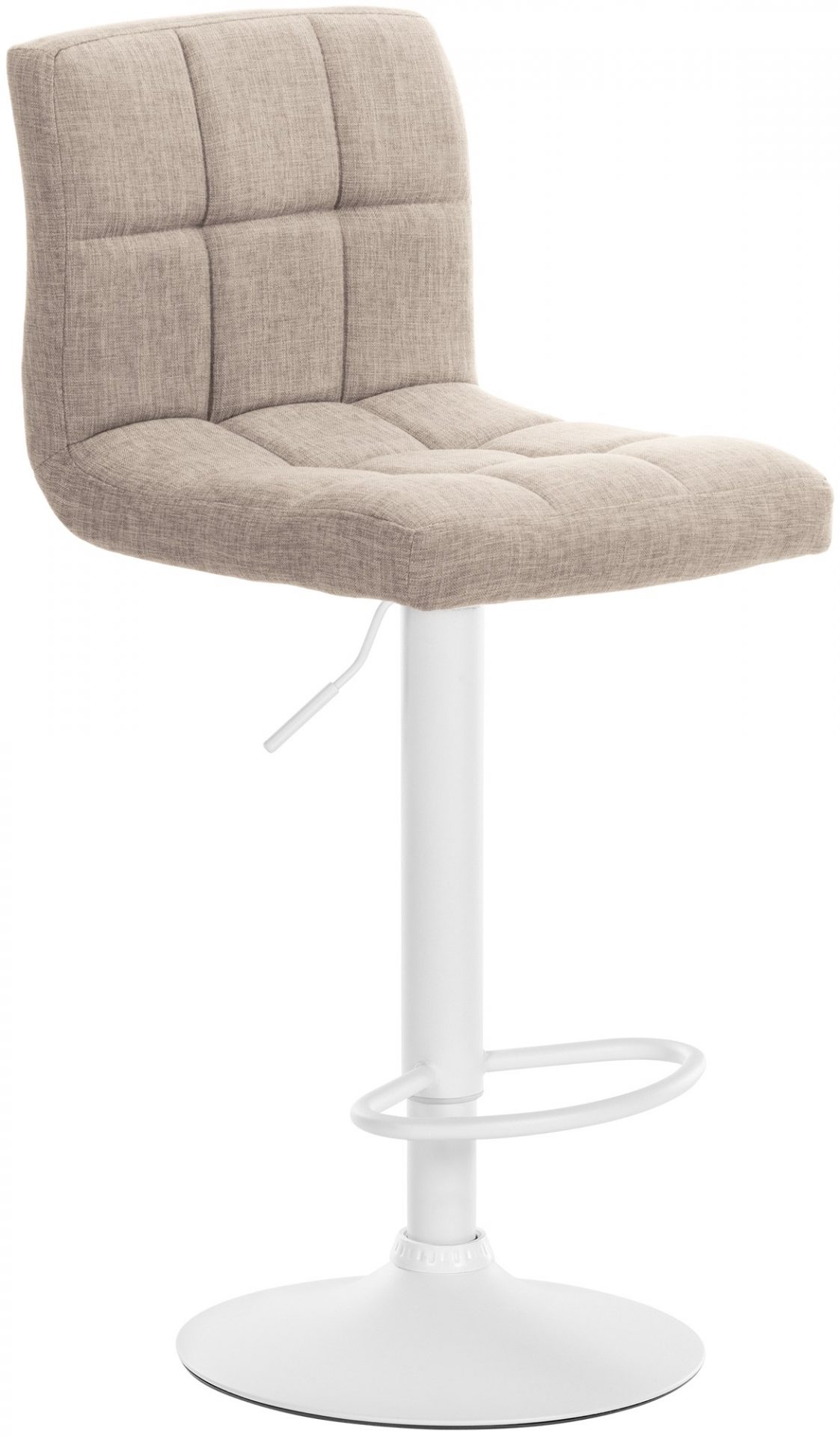 2er Set Barhocker Calma Stoff weiß, creme