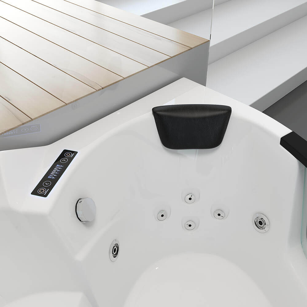 Whirlpool Badewanne mit Lichttherapie LAGUNA L KOMPAKT - 140 x 140 cm