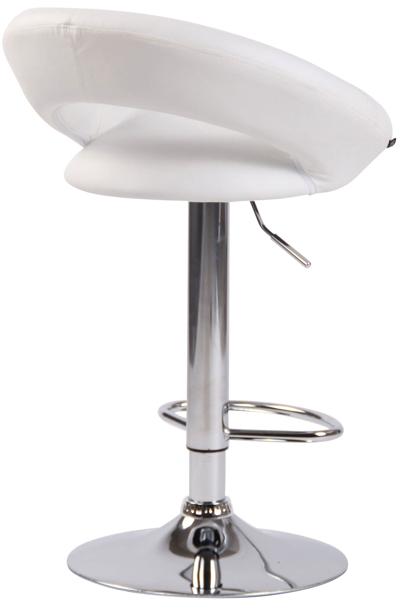 2er Set Barhocker Olinda Kunstleder chrom, weiß
