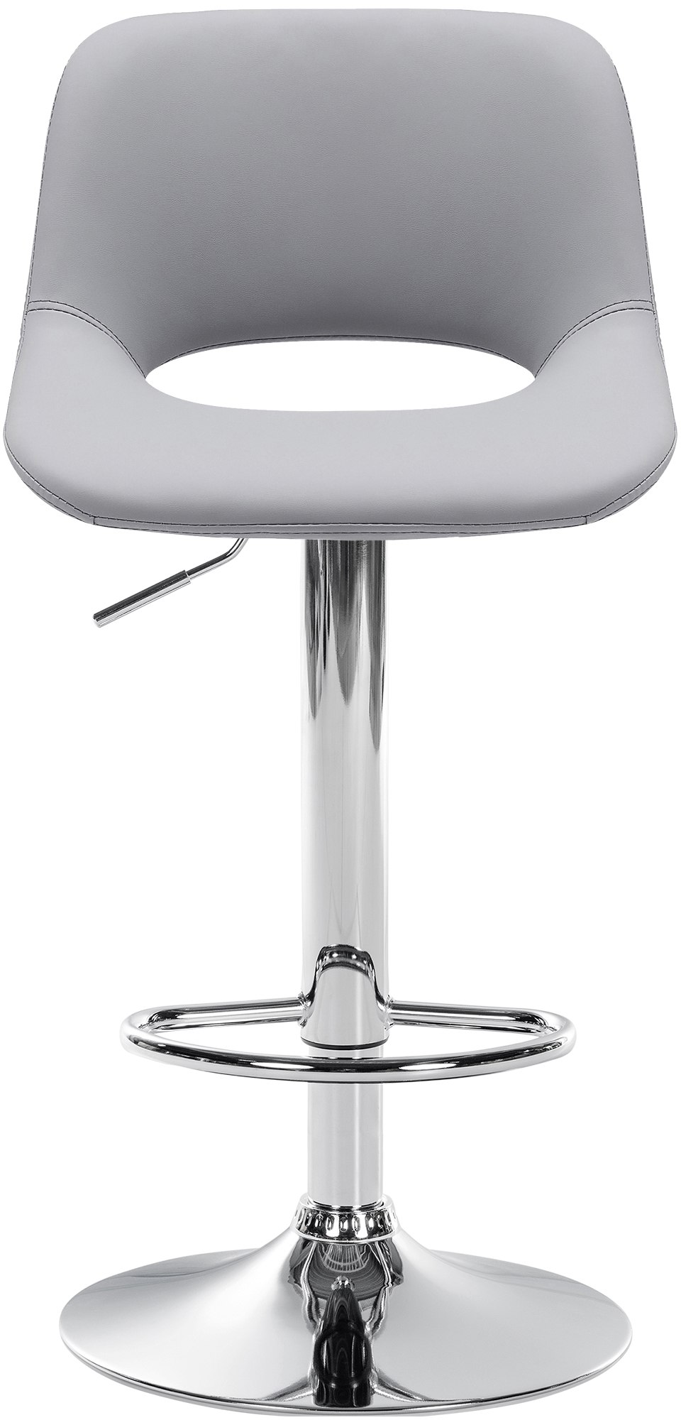 2er Set Barhocker Camden Kunstleder chrom, grau
