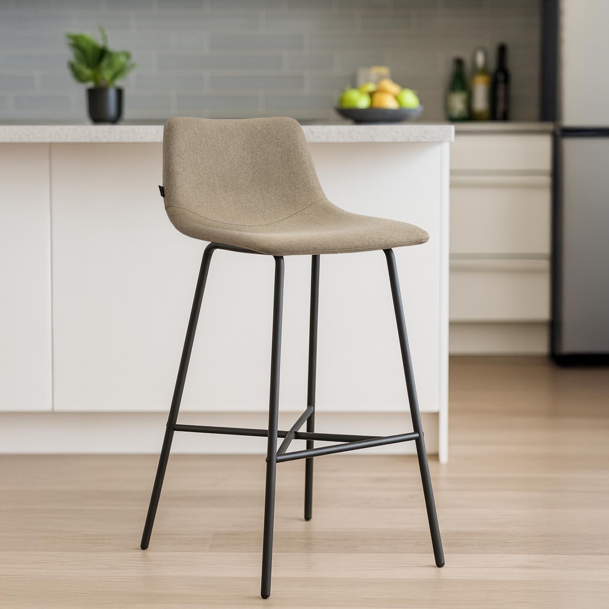 Barhocker Altona Stoff, taupe
