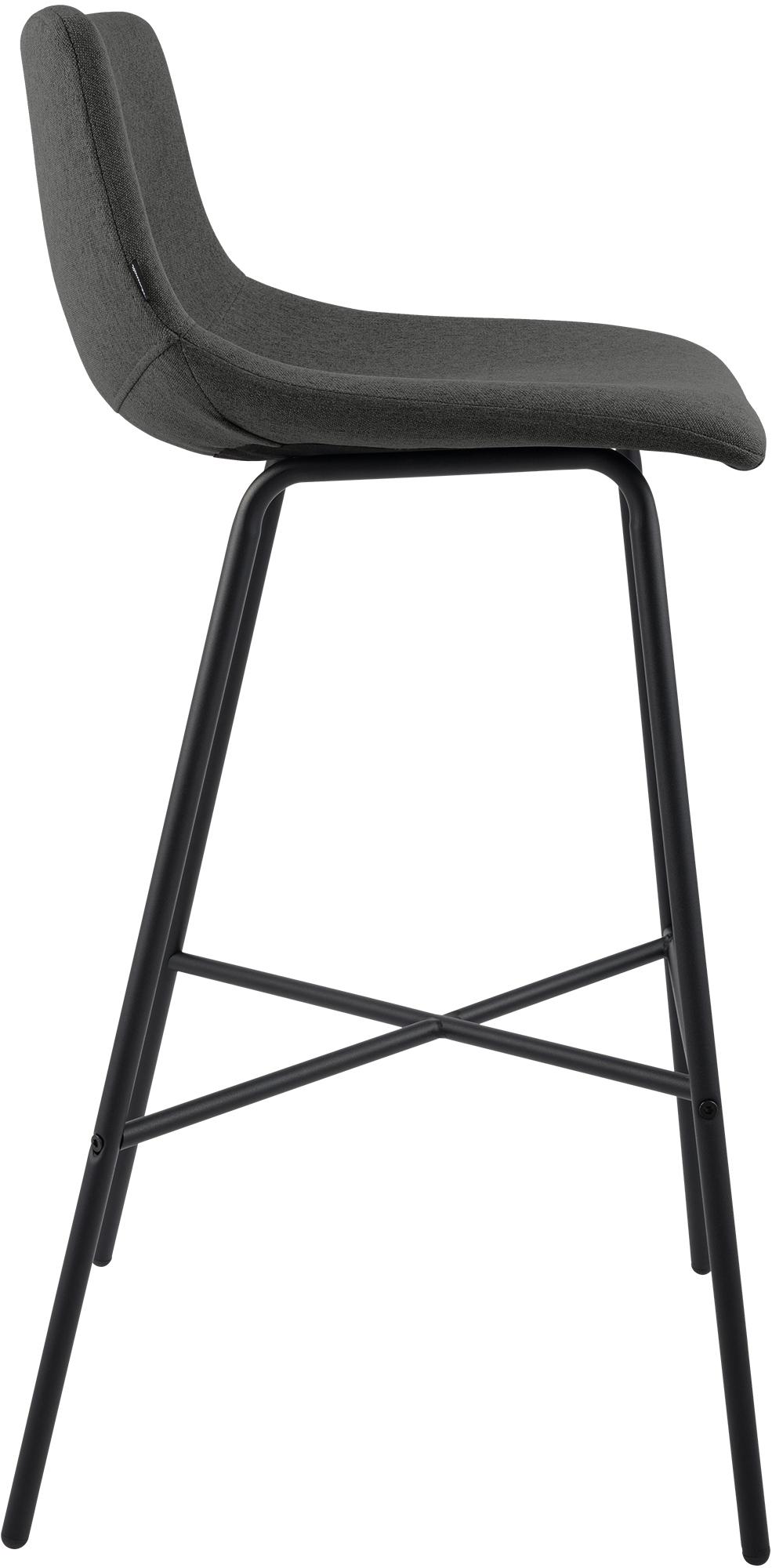 Barhocker Altona Stoff, dunkelgrau