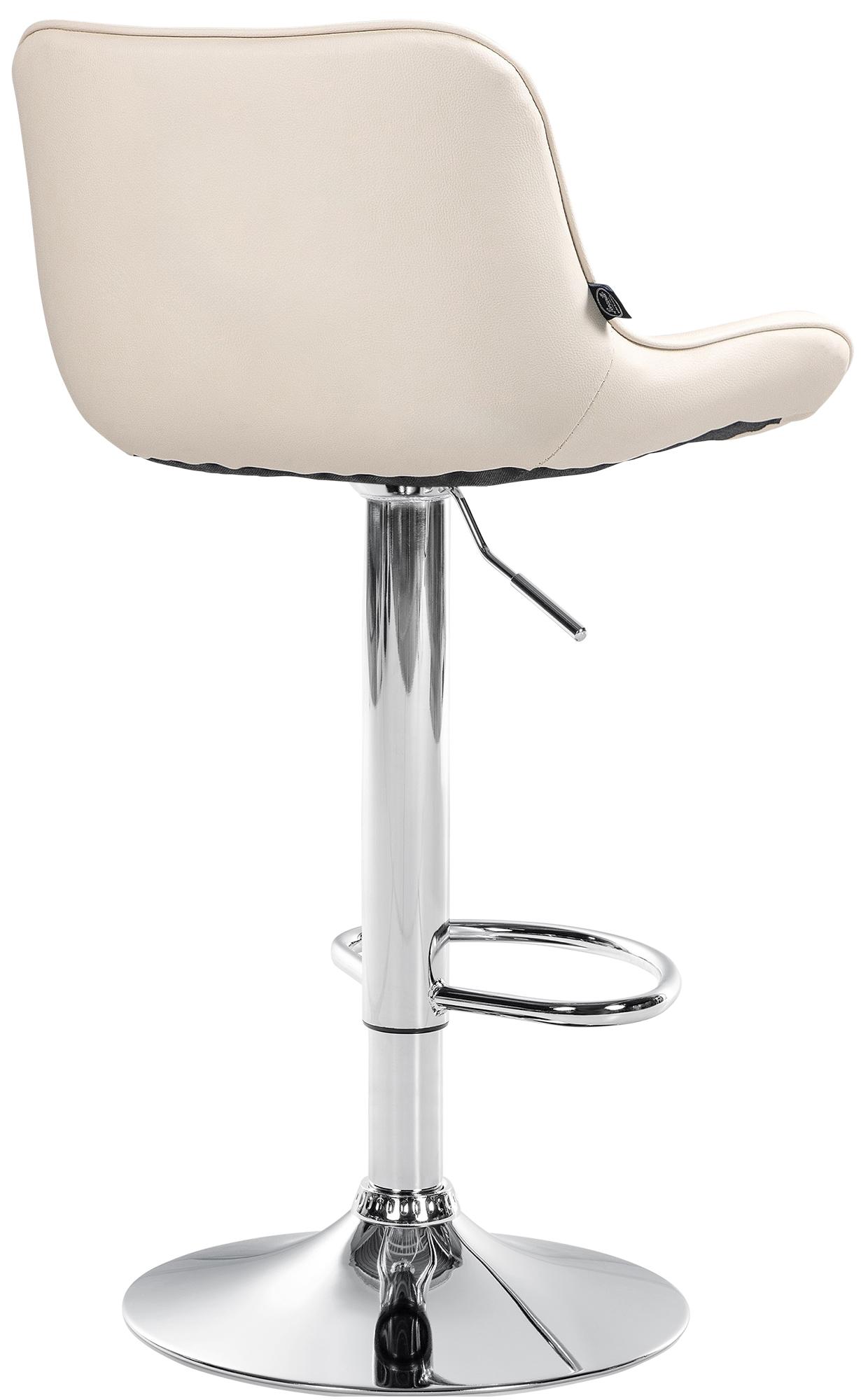 Barhocker Vonore Kunstleder chrom, creme