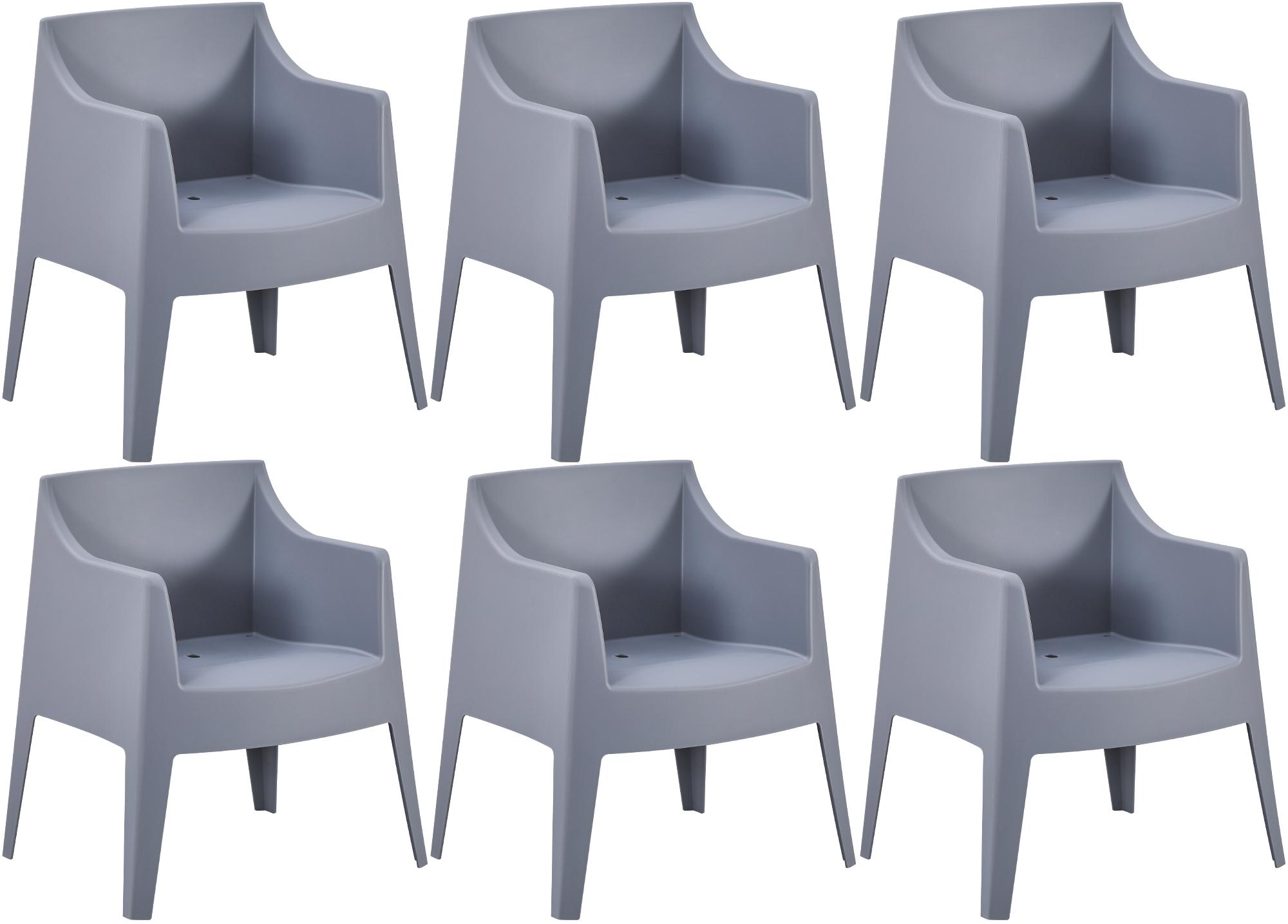 6er Set Stühle Bartal, grau