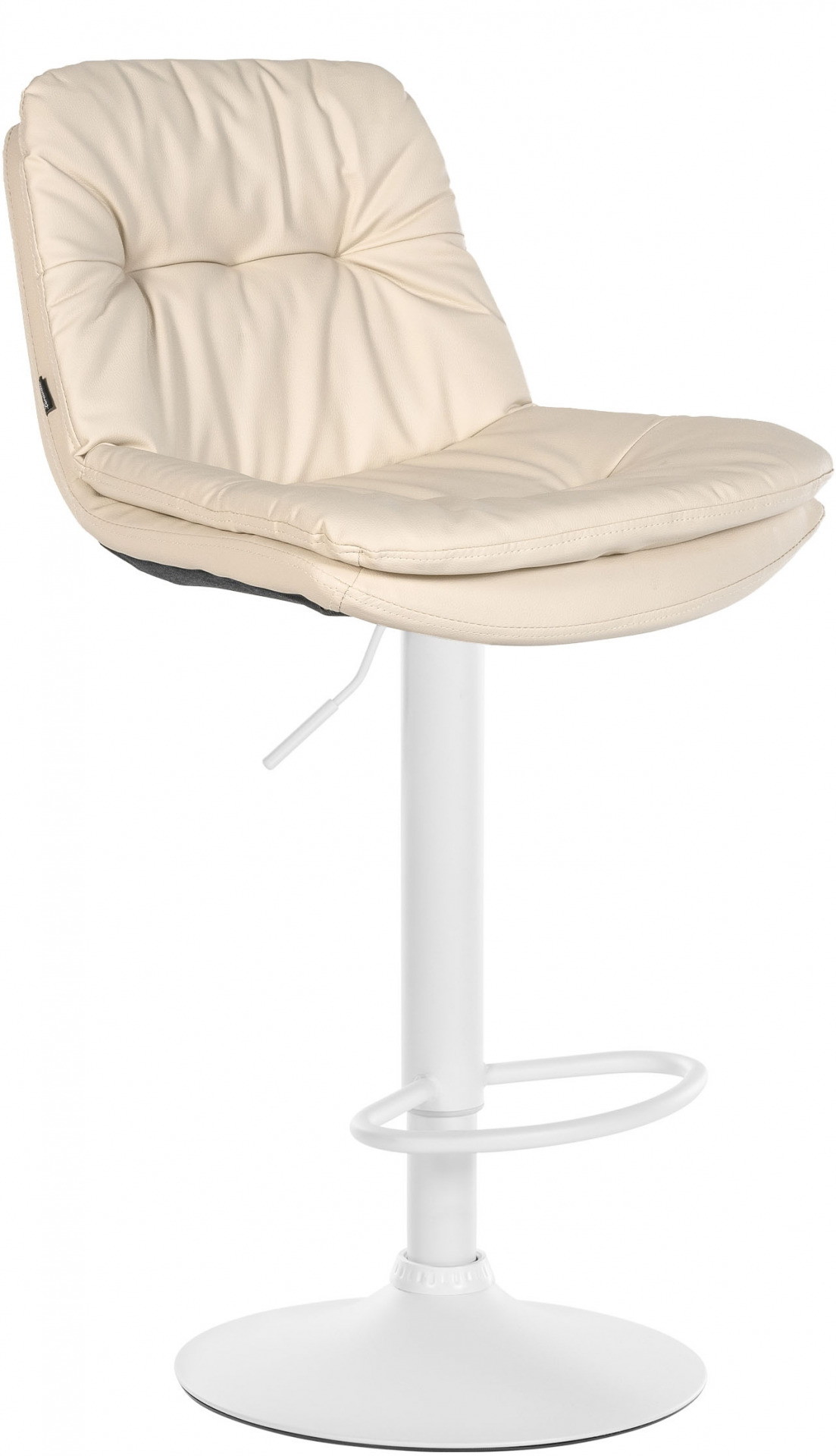 Barhocker Laurel Kunstleder weiß, creme