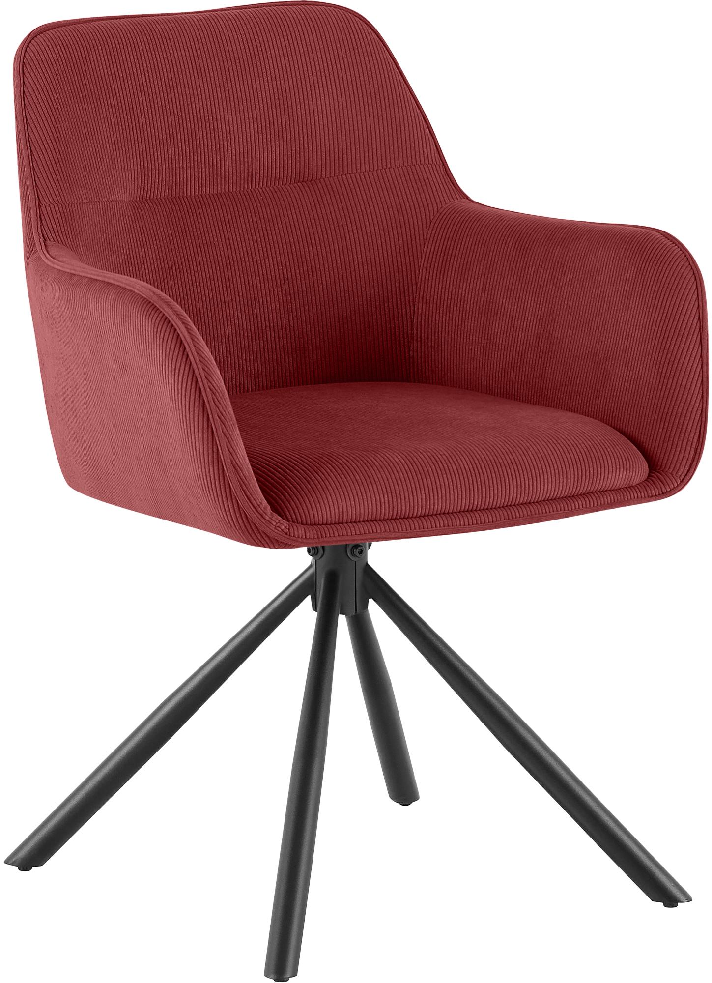 Stuhl Tipton Cord, bordeauxrot