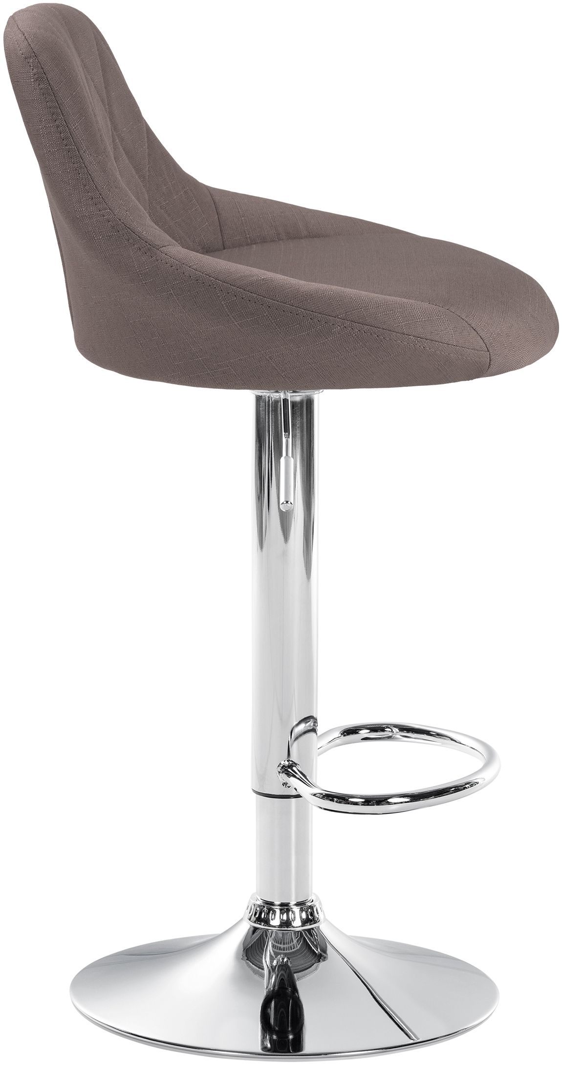 Barhocker Lazio Stoff chrom, taupe