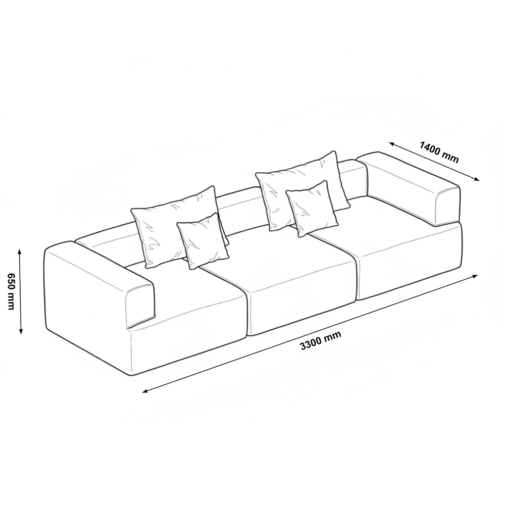 Modulares Outdoor Sofa ALAZIA Hellgrau - L