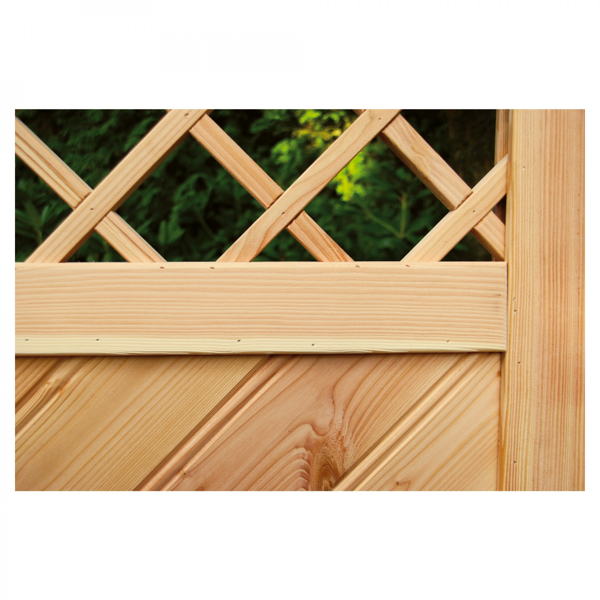 CLASSICO-Serie Krone-Ranki, 90 x 180/140 cm, Lärche/ Douglasie, Rahmen 40/68 mm, Profilbretter 16/118 mm