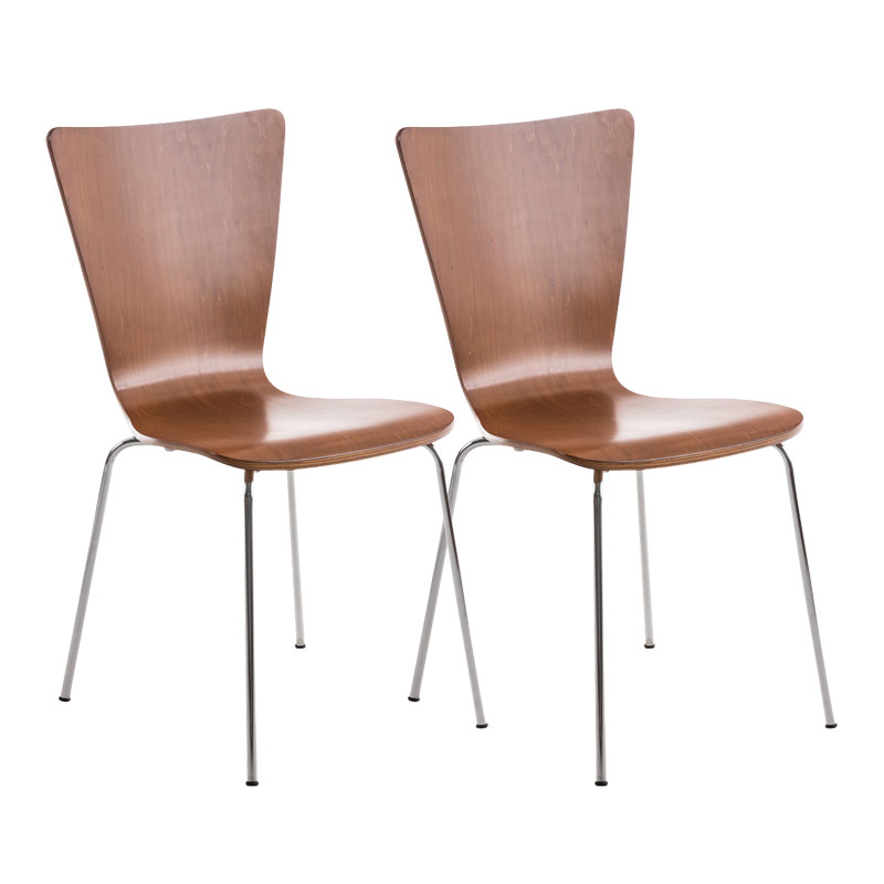2er Set Besucherstuhl Aaron, braun