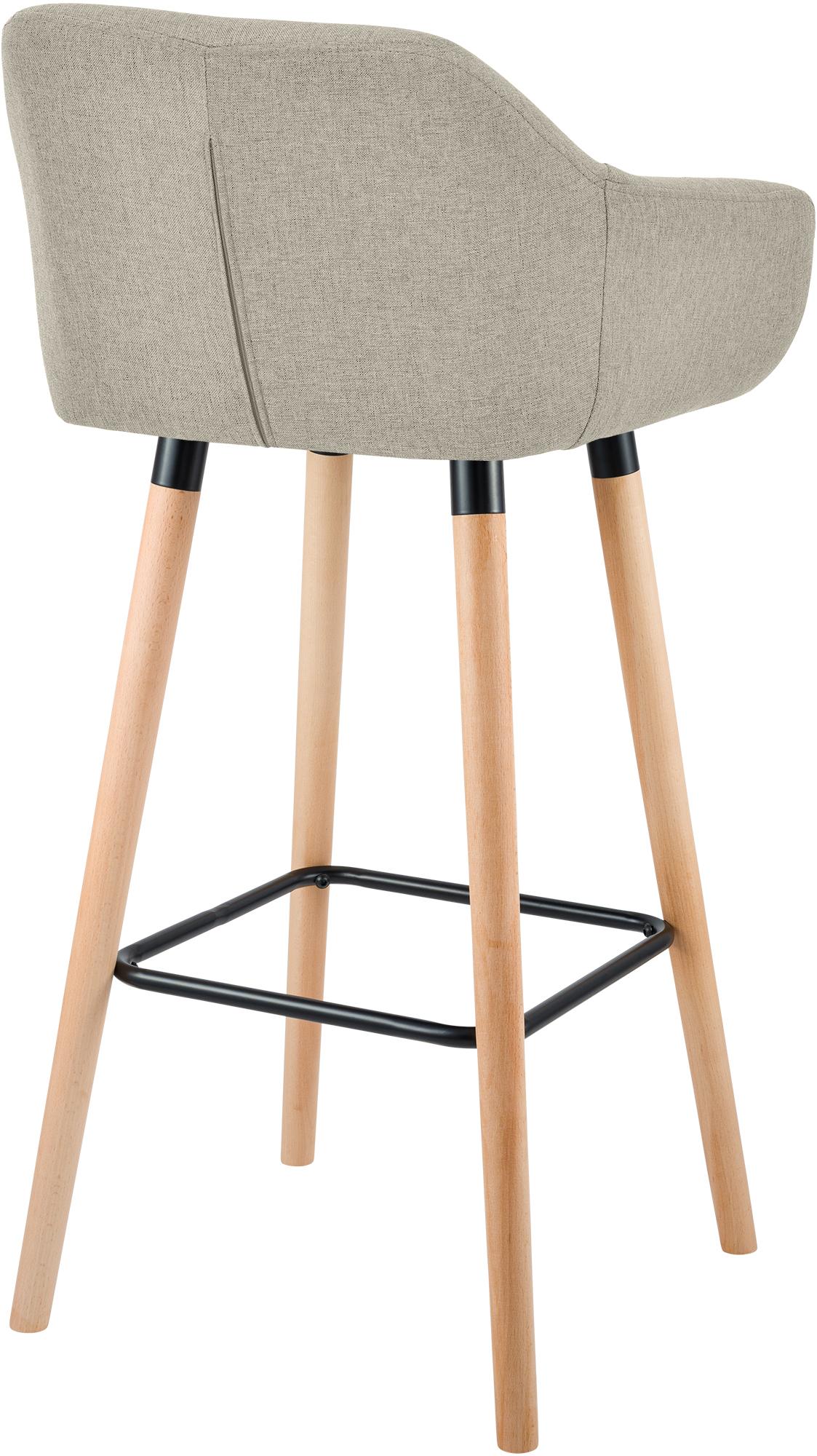 2er Set Barhocker Grant Stoff, creme